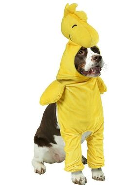 Peanuts Woodstock Dog Halloween Costume Yellow Size Large